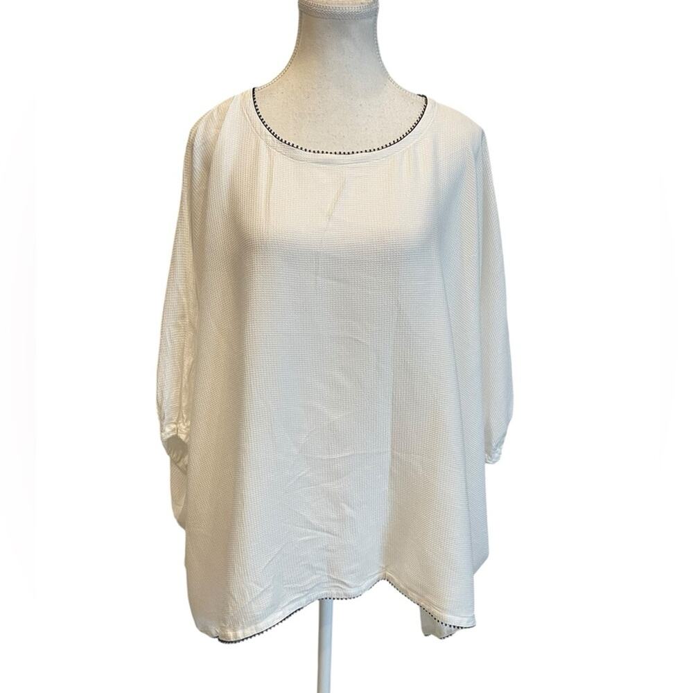 AUTENTICA FIBRA DI LEGNO BELTRAMI Elegant White Women's Top Size:L